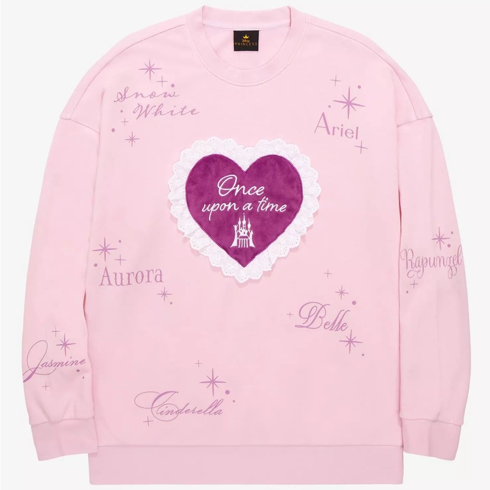 Disney Princess Once Upon a Time Heart Crewneck - BoxLunch Exclusive - Picture 6 of 6
